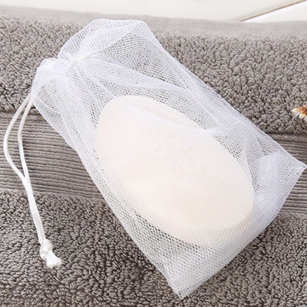 Jaring Sabun Pembuat Busa Kantong Sabun Bening Pembuat Busa Kantong Jaring Sabun Batang Mandi Pouch 