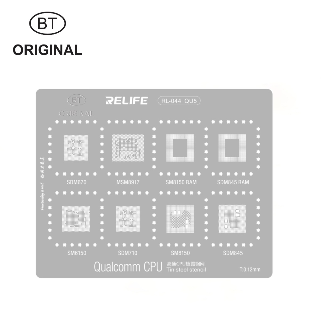 STENCILS CETAKAN IC BGA CPU REBALLING RELIFE RL-044 QU5 - SDM670 - MSM8917 - SM8150 RAM - SDM845 RAM