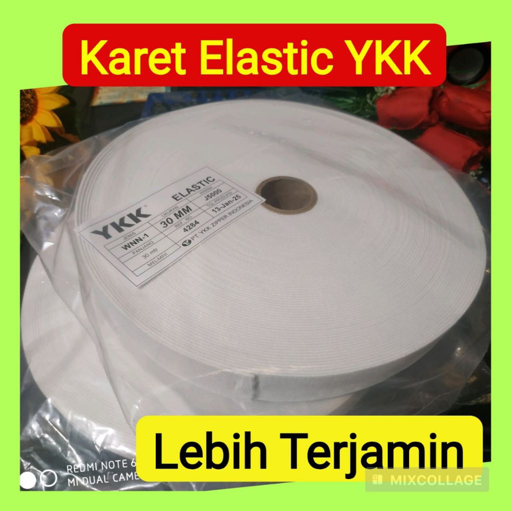 Karet elastis 2 5 2.5 cm 3cm per roll Tali karet