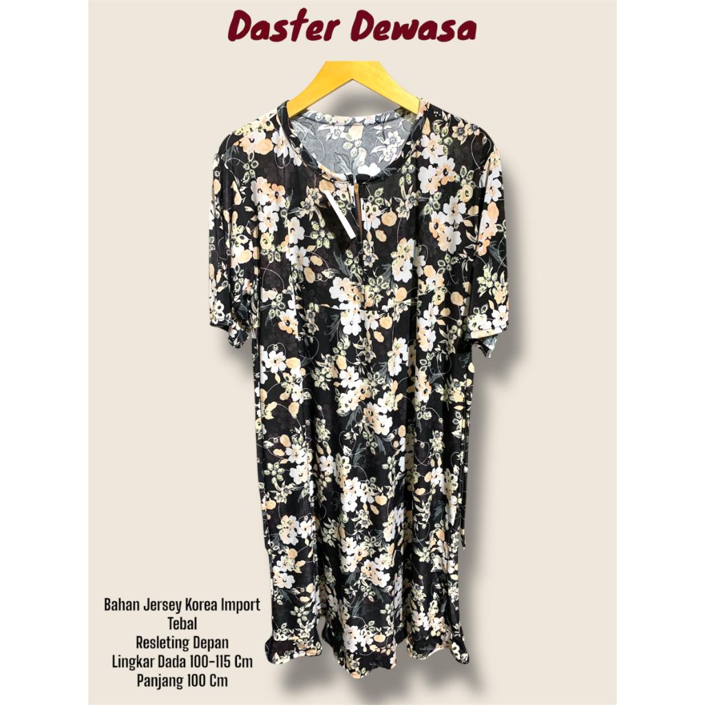 Daster Bunga Dewasa / Daster Dewasa Murah / Daster Viral / Daster Dewasa Bahan Jersey