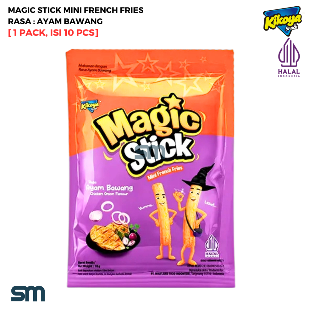 

KIKOYA SNACK Kerupuk Kentang Magic Stick Mini French Fries [1 Pack, isi 10 Pcs]