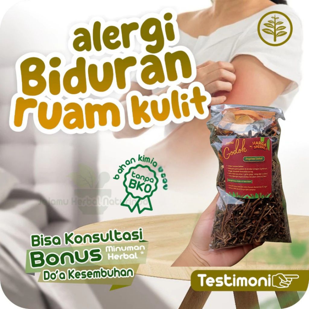 

biduran jamu godok herbal