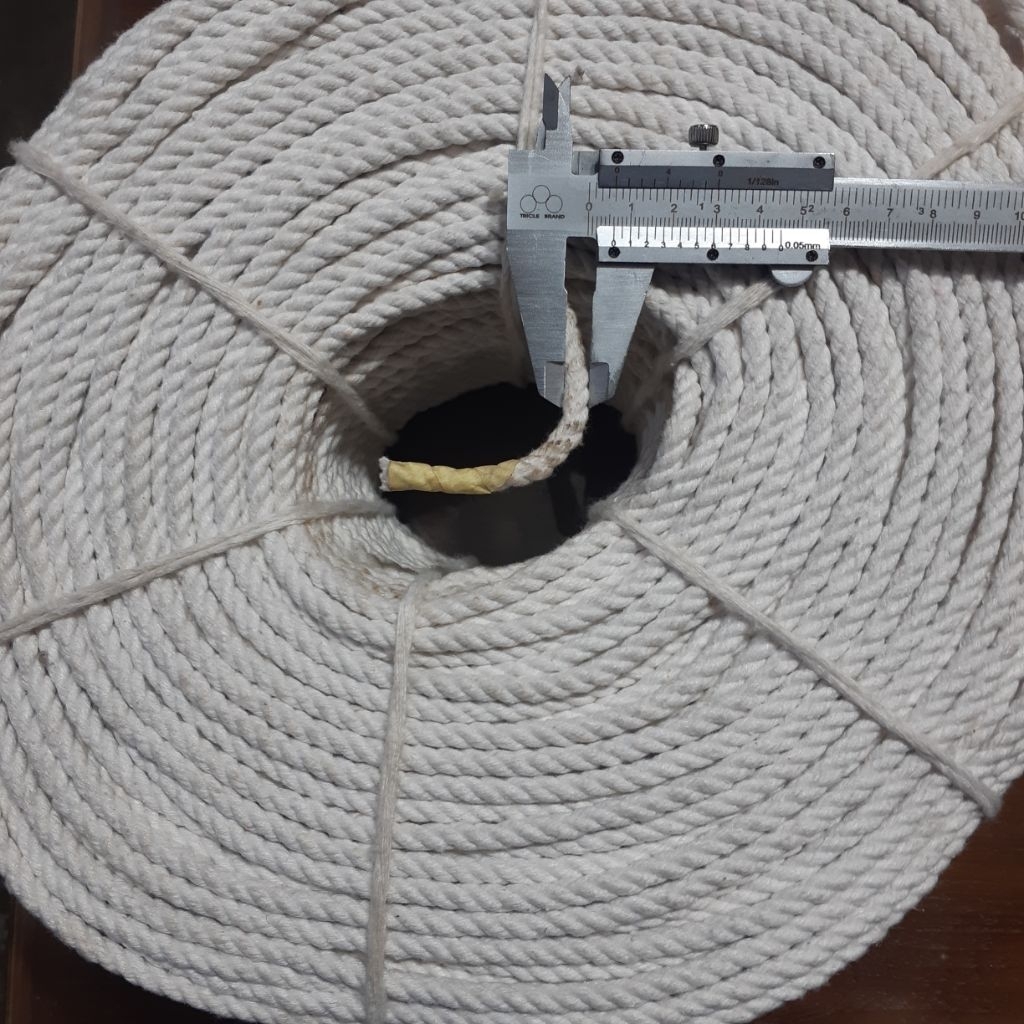 Tali tambang kuralon kain katun dadung 6mm METERAN