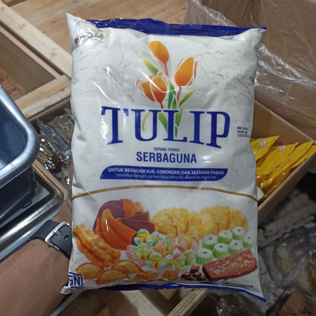 

Tepung Terigu Serbaguna Tulip 1Kg
