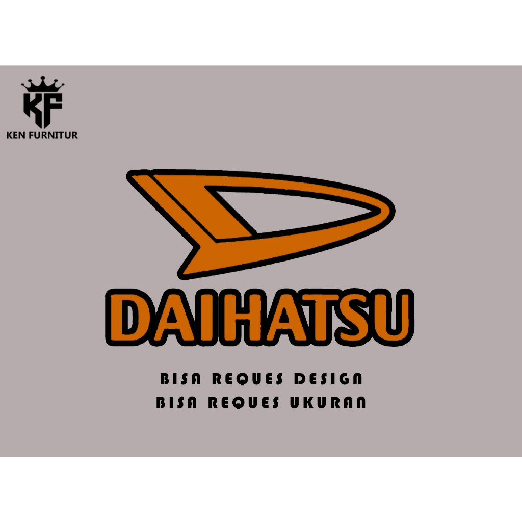 Stiker Logo Emblem " DAIHATSU " Mobil Motor Custom Nama Akrilik Timbul