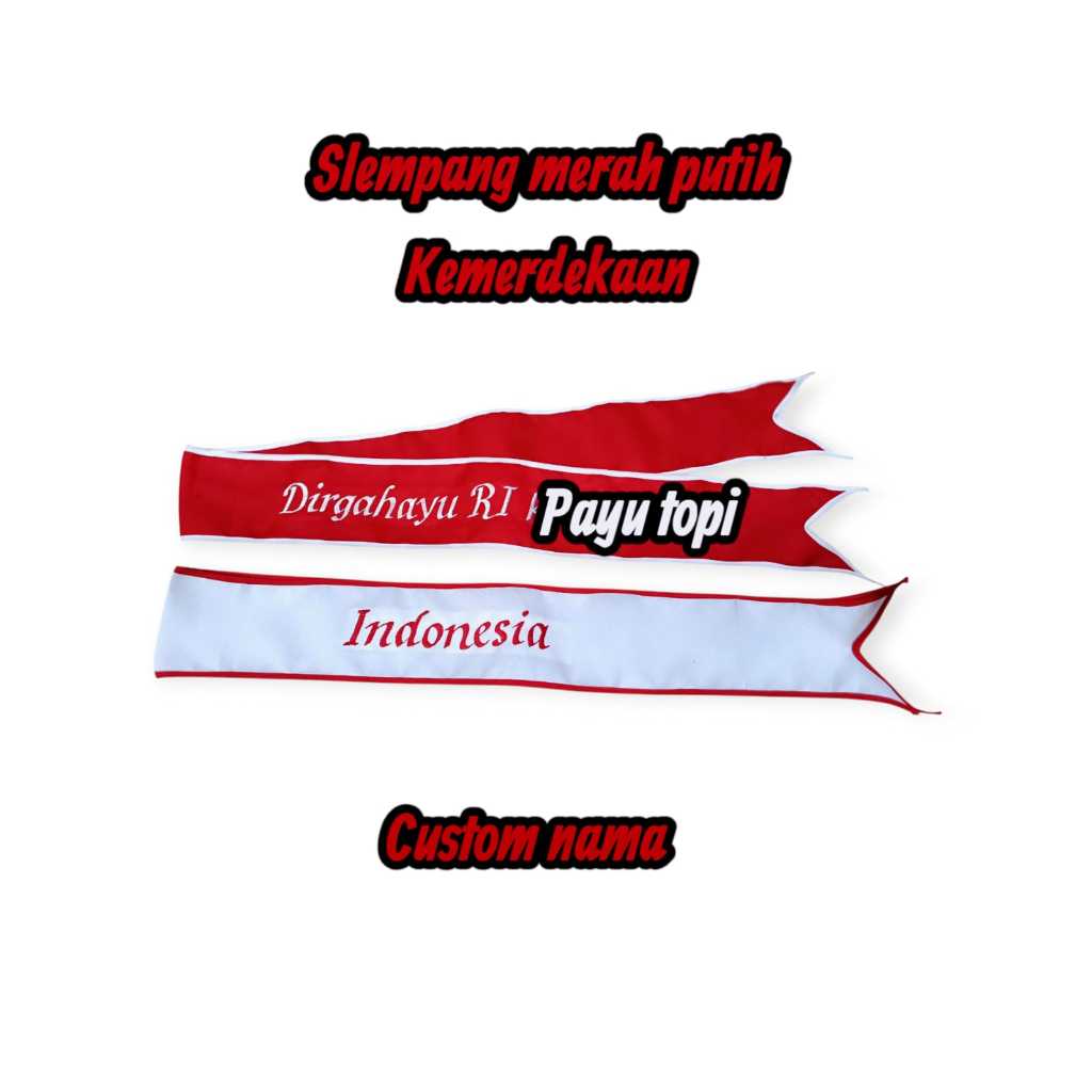 

slempang anak dan dewsa/slempang kemerdekaan /slempang merah putih