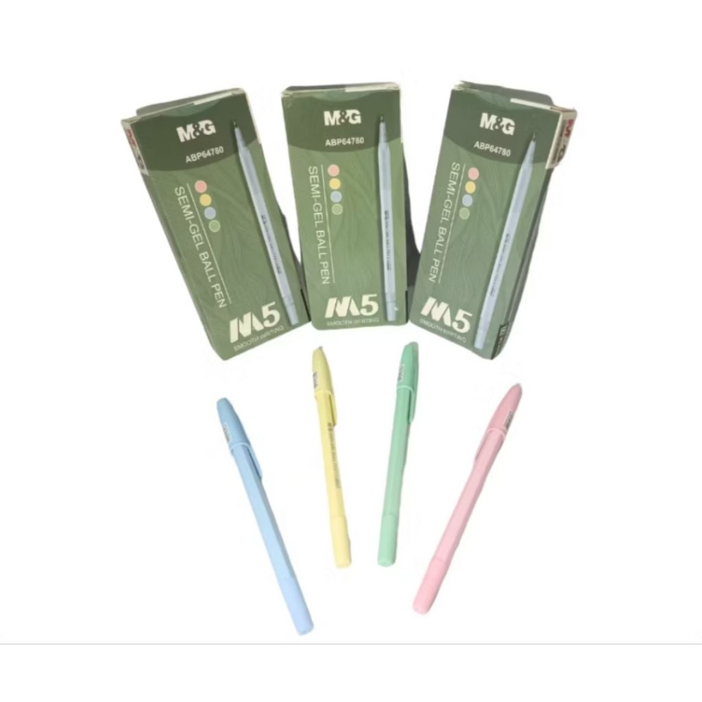 

Pulpen M&G Pulpen Semi Gel Warna Pastel Pulpen Hitam 0.5mm