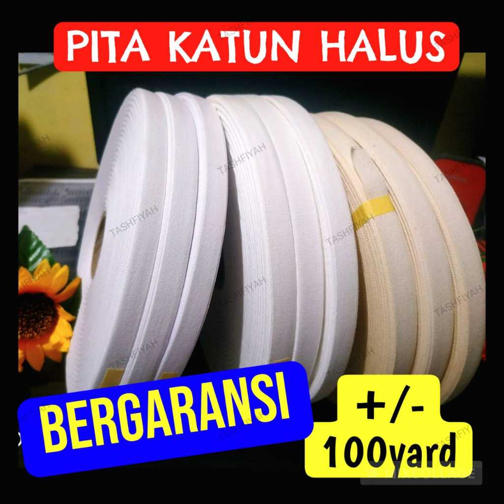 

Pita Katun Polos Roll Hitam Putih 1,3cm 1cm 2cm 3cm