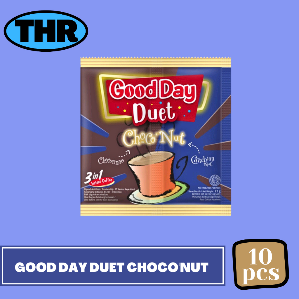 

Good Day Duet Choco'Nut 1 Renceng isi 10pcs