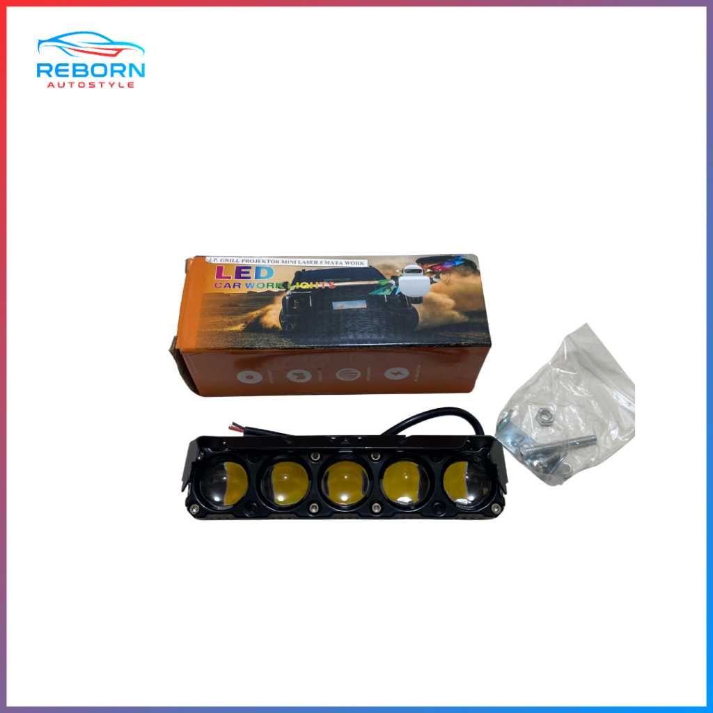 BT-6121 LP. Grill Projektor Mini Laser 5/4/3 Mata Work, Lampu Tembak Mini Laser Slim Projector Grill