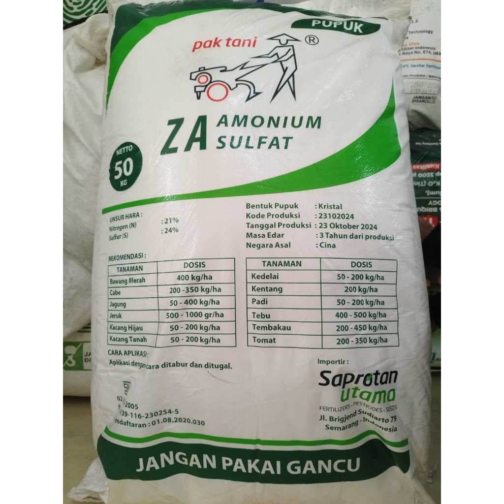 

PUPUK ZA PAK TANI AMONIUM SULFAT 50KG