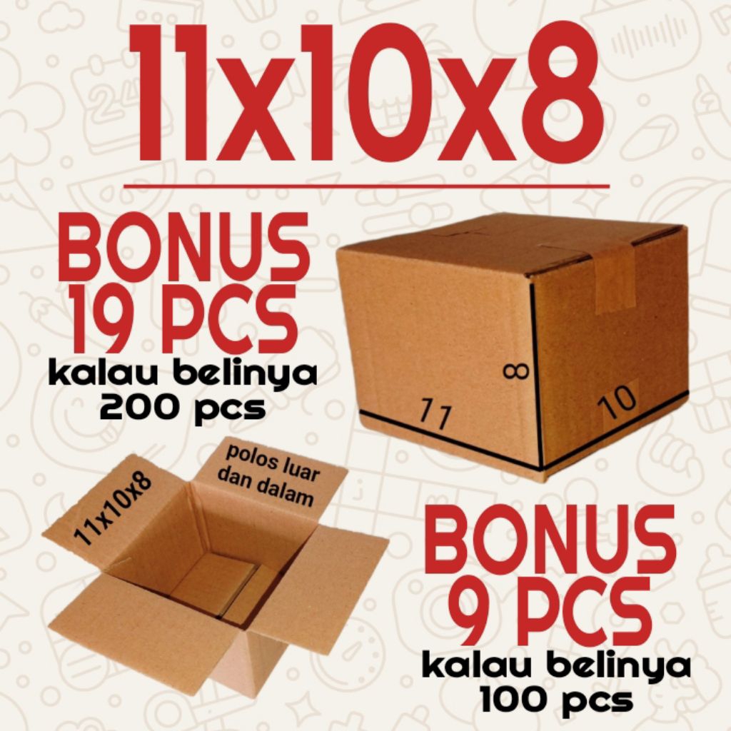 

Kardus Packing Ukuran 11x10x8