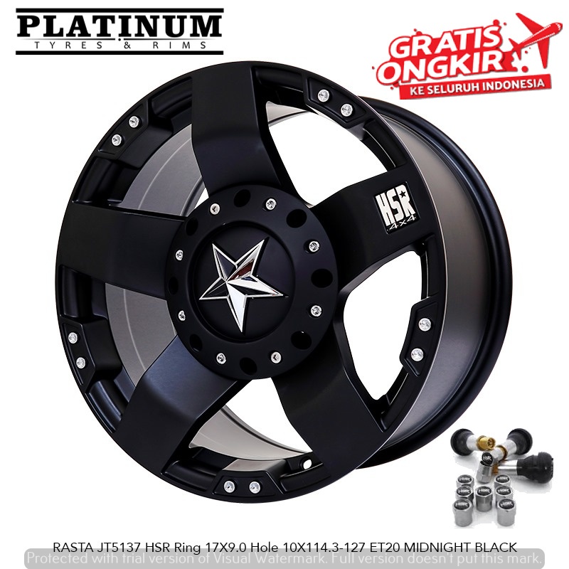 VELG HSR RASTA RING 17 PCD 10X114,3-127 COCOK UNTUK JEEP EXPANDER INNOVA