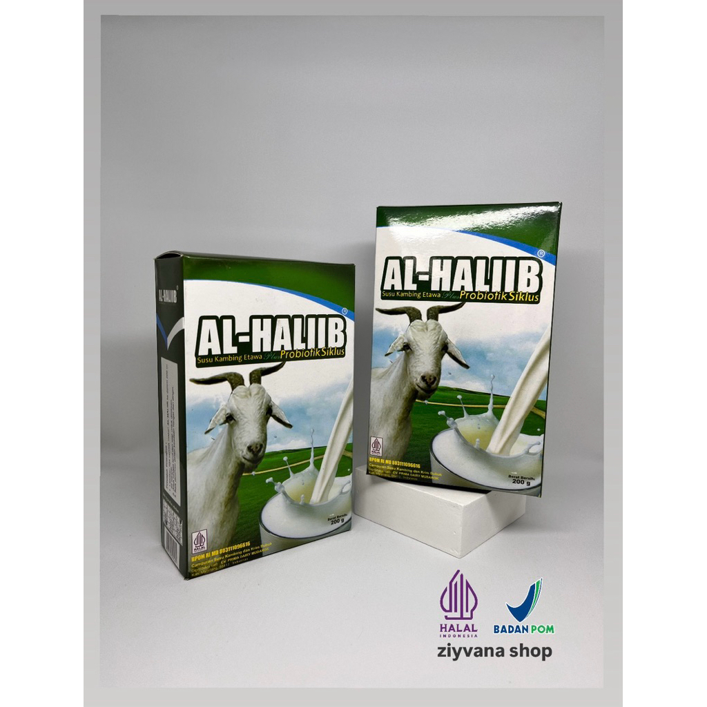 

SUSU KAMBING ETAWA BERPRIBIOTIK — SUSU PRIBIOTIK — AL HALIIB — AL HALIB — susu kambing bubuk Halal, susu kambing ber BPOM, termurah, 100% original.