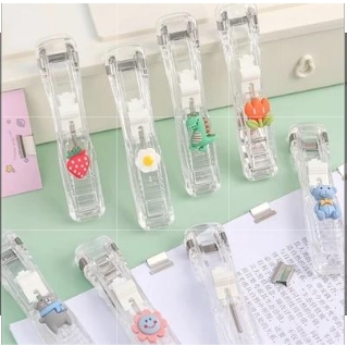 

Penjepit Kertas Stapler Dorong Kliper Paper Clips Poratble Stainless Steel Staples Otomatis