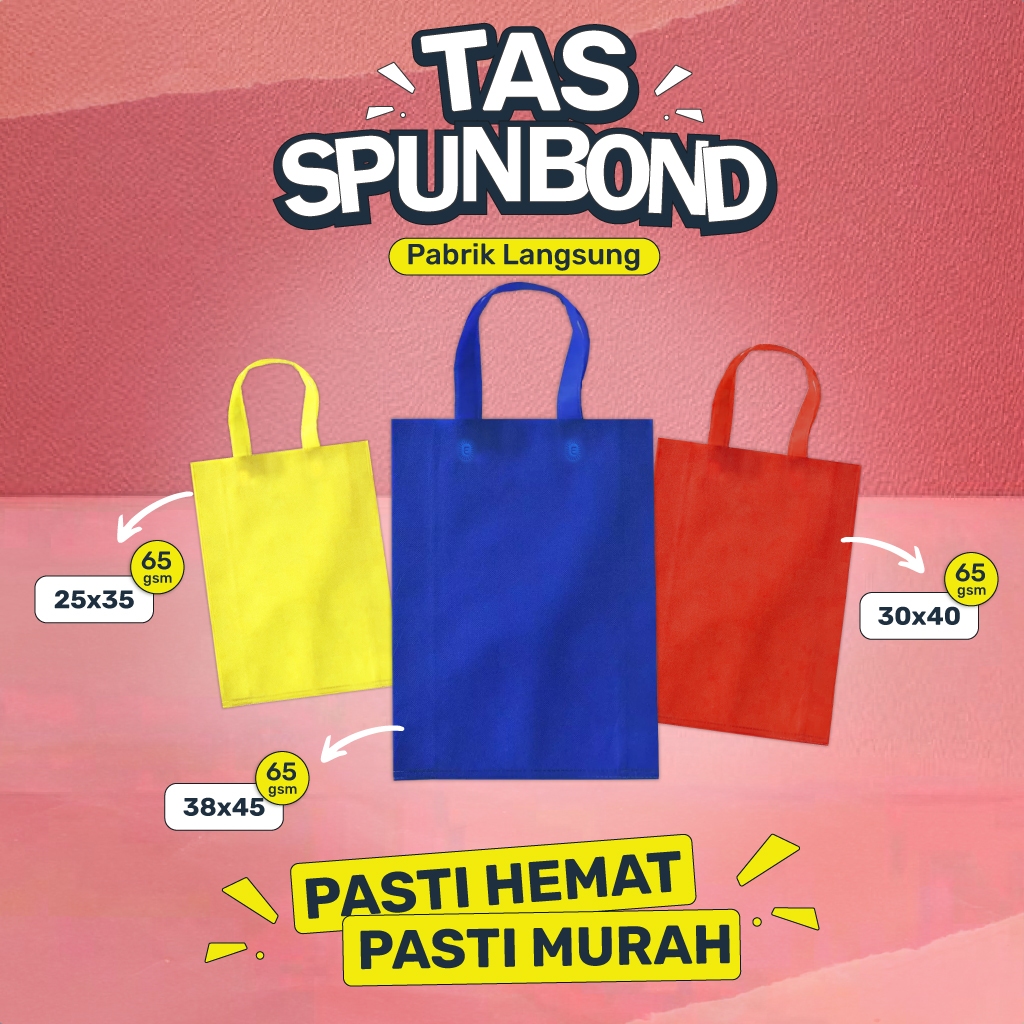 

Goodie Bag Tas Spunbond 30x40 (ISI 12 PCS-HLS30)