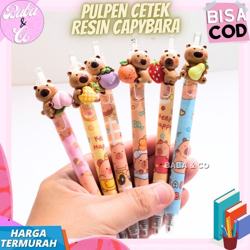 

PULPEN CETEK RESIN CAPYBARA PEN CAYBARA MEKANIK CETEK PEN CETEK RESIN CAPYBARA IMUT UNIK LUCU READY COD