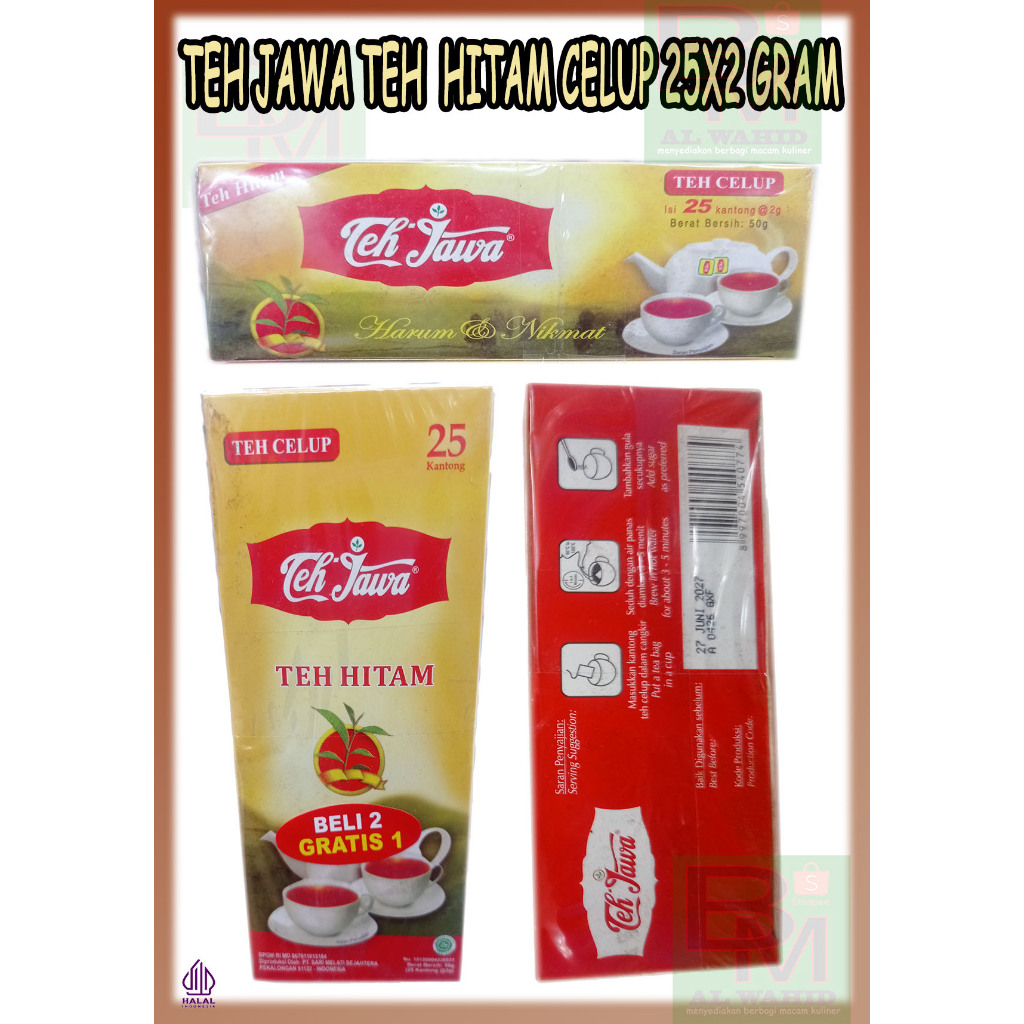 

Teh Celup Teh Jawa Teh Hitam satu Box isi 25 kantong