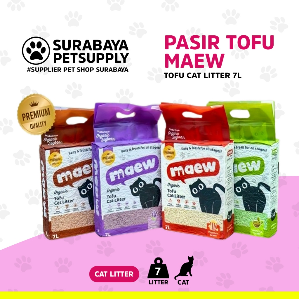 Pasir tofu maew coffee  - Kopi- Pasir tofu maew lavender - Pasir tofu popcorn - Pasir kucing Matcha 