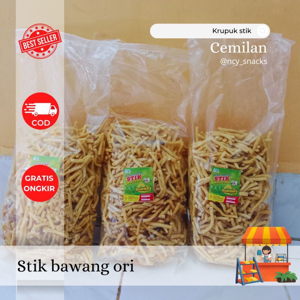 

KRUPUK STIK BAWANG 1KG | CEMILAN MURAH MAKASSAR
