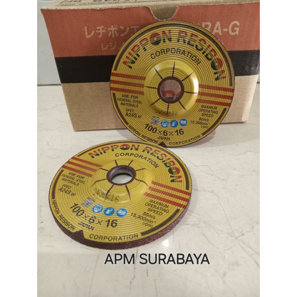 BATU GRENDA NIPPON RESIBON 4 × 6 / BATU GERINDA NIPPON RESIBON / BATU GRENDA 4 INCH