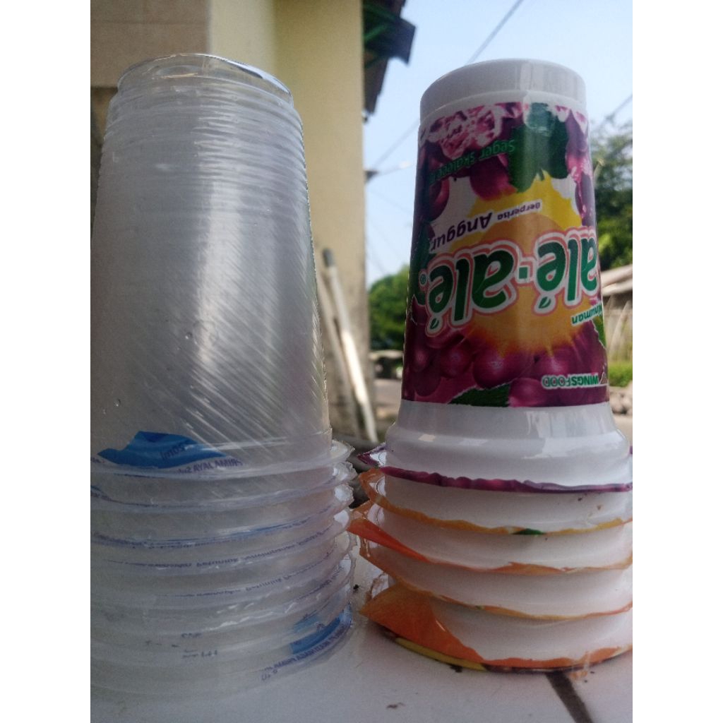 cup bekas air mineral//Ale Ale//teh gelas dsb//1 pcs