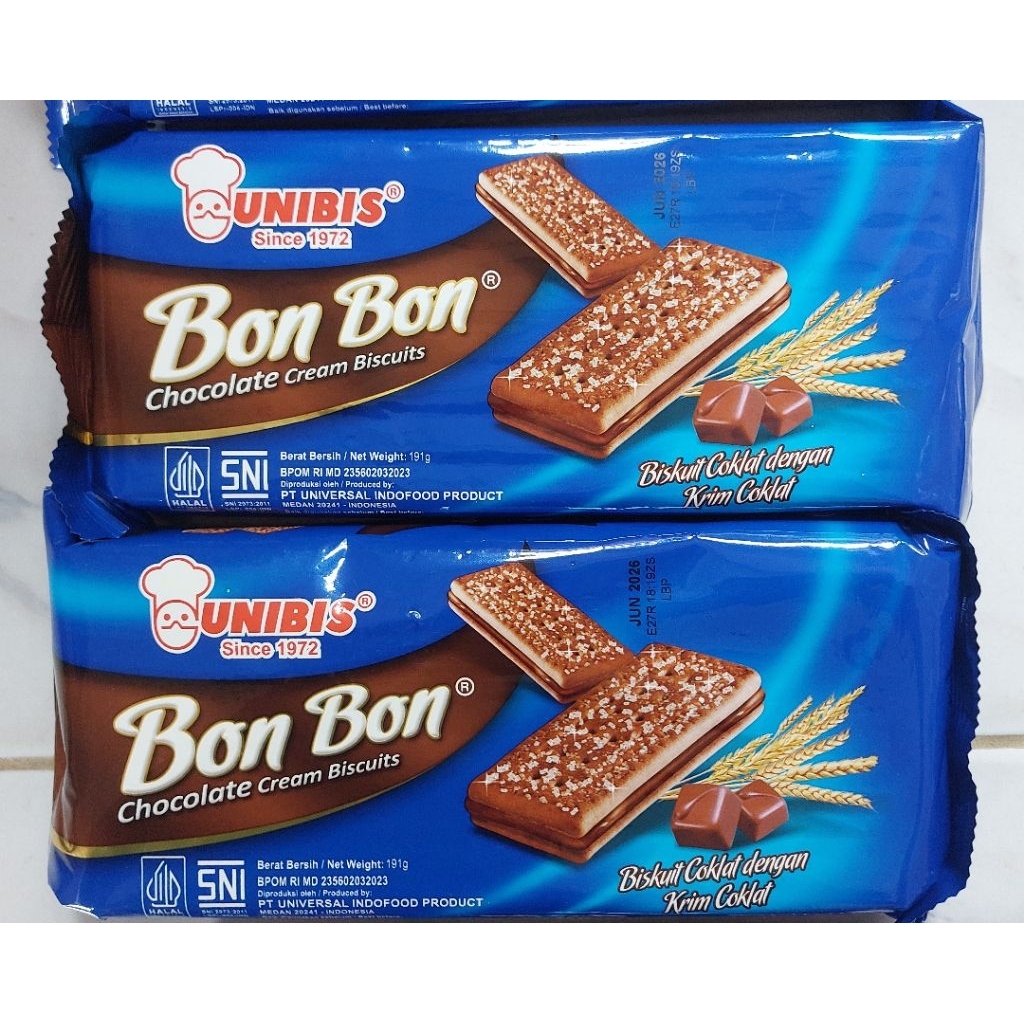 

KZ - UNIBIS bon bon biskuit coklat degan cream coklat 191g