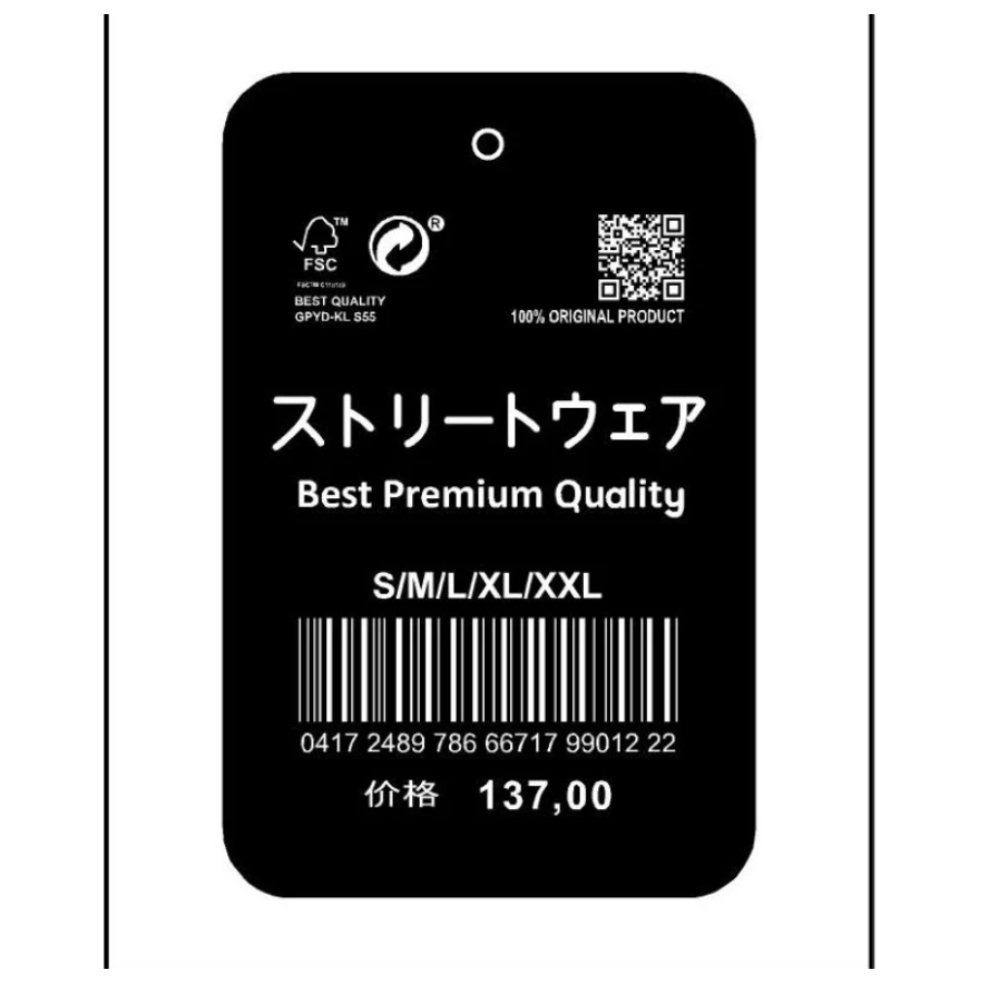 

HANG TAG LABEL HARGA BAJU #137 isi 100 pcs