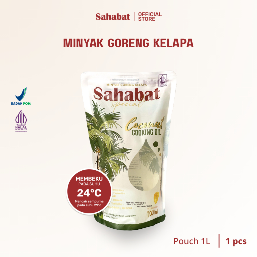 

[PROMO] Sahabat Special Minyak Goreng Kelapa 1L Pouch - Coconut Cooking Oil | 1 Liter Pouch