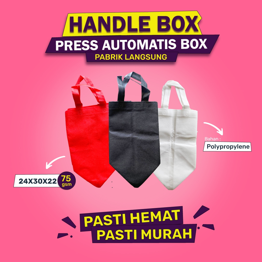 

Goodie Bag Tas Spunbond 24x30x22 (ISI 12 PCS-HBPA26)