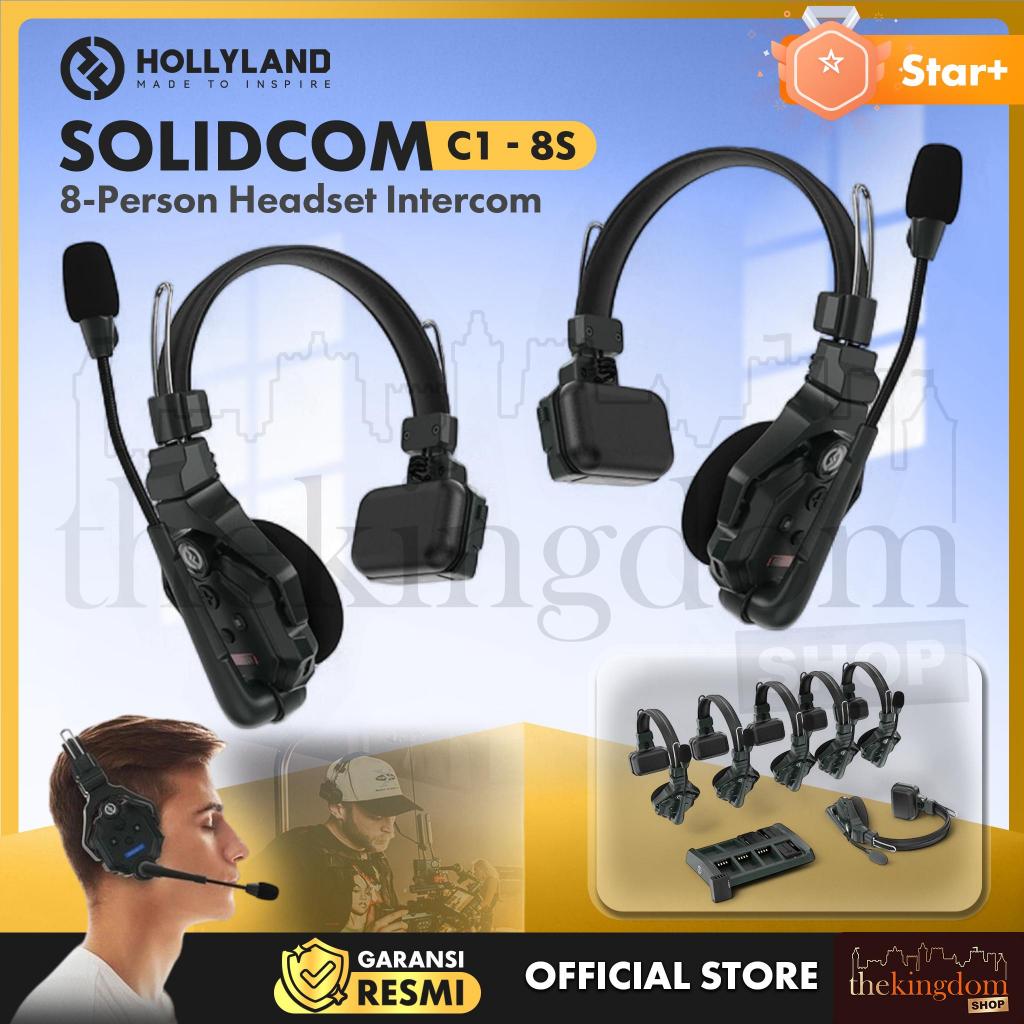 Hollyland Solidcom C1-8S Wireless Intercom System Headset with Dect 1000ft Full Duplex Interkom 6 Pe