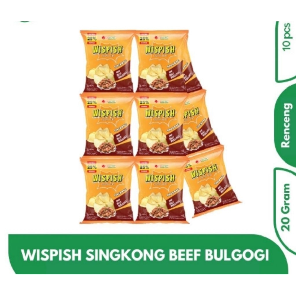 

WISPISH SINGKONG BEEF BOLGUGI 20gr RENCENG 10 PCS