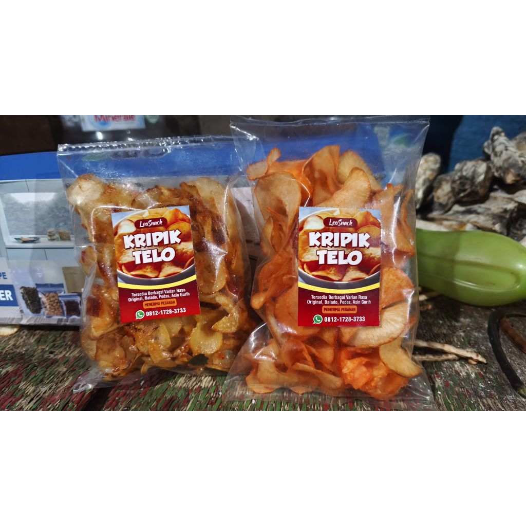 

Keripik Singkong-Keripik Telo LeoSnack Pedas Gurih Balado