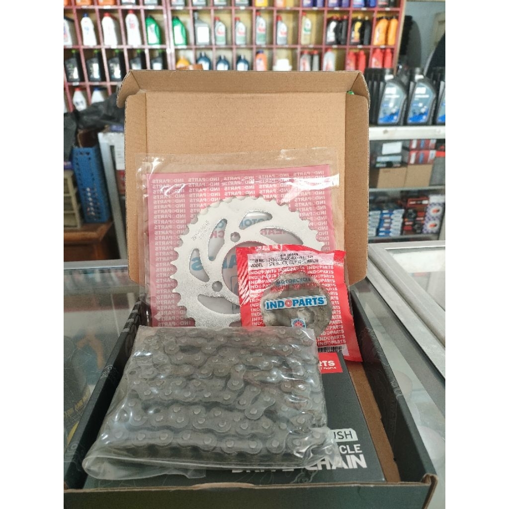 GEAR SET/GIR SET/PAKET DRIVE CHAIN SHOGUN 110 INDOPART