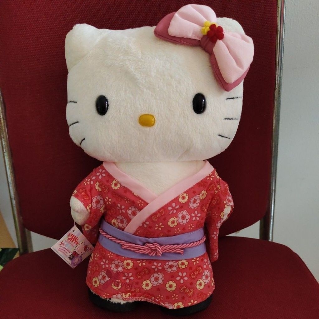 boneka hello kitty kostum kimono tag ori