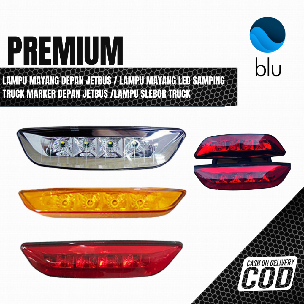 Lampu Mayang Depan Jetbus / Lampu Mayang led samping truck Marker Depan Jetbus /Lampu Slebor Truck
