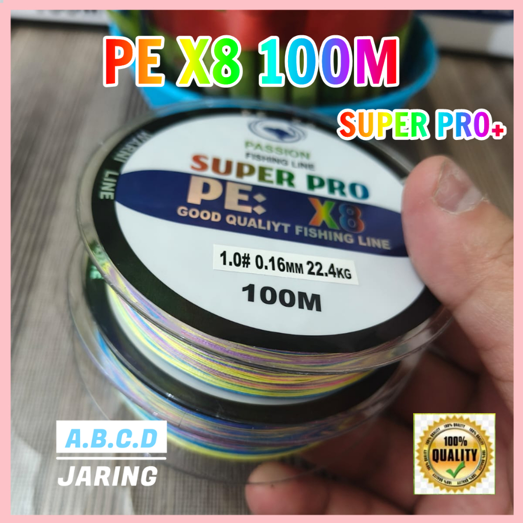 senar pe X8 TOP leader 100meter kuat halus cocock buat casting senar pe x8 multico