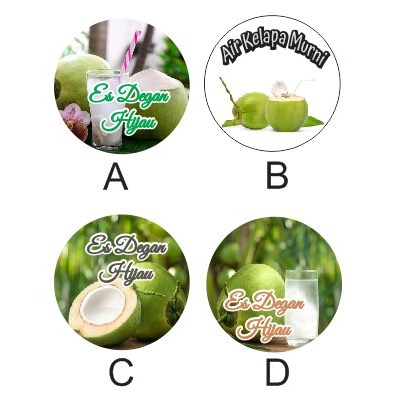 

stiker air kelapa/Stiker es kelapa/stike custom