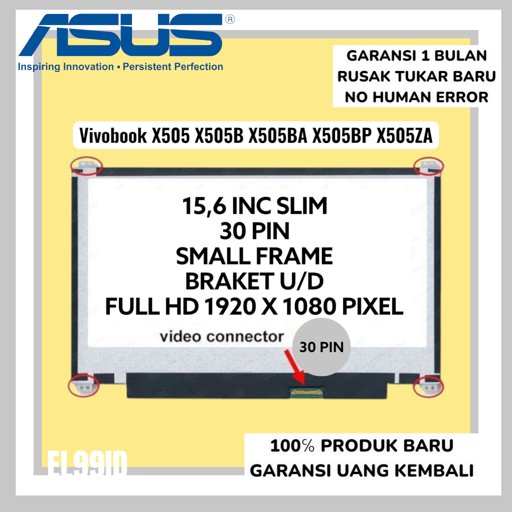 LCD LED Asus Vivobook X505 X505B X505BA X505BP X505ZA