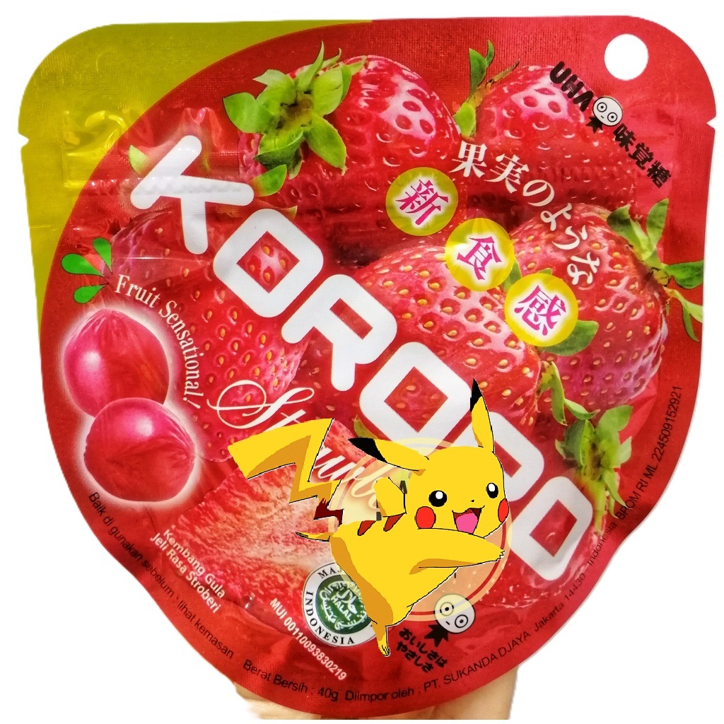 

[oddsolshop] pekanbaru/UHA Kororo Lychee Fruit Jelly Candy 40GR Permen Jeli Rasa Buah Leci Merah