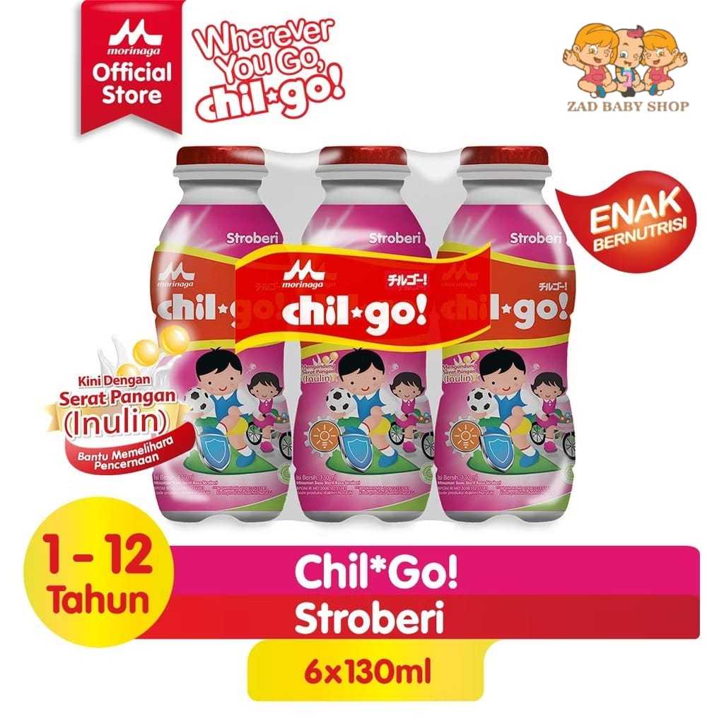 

Chilgo Milk Cokelat & Stroberi 6x130ml Nutrisi Lengkap Anak