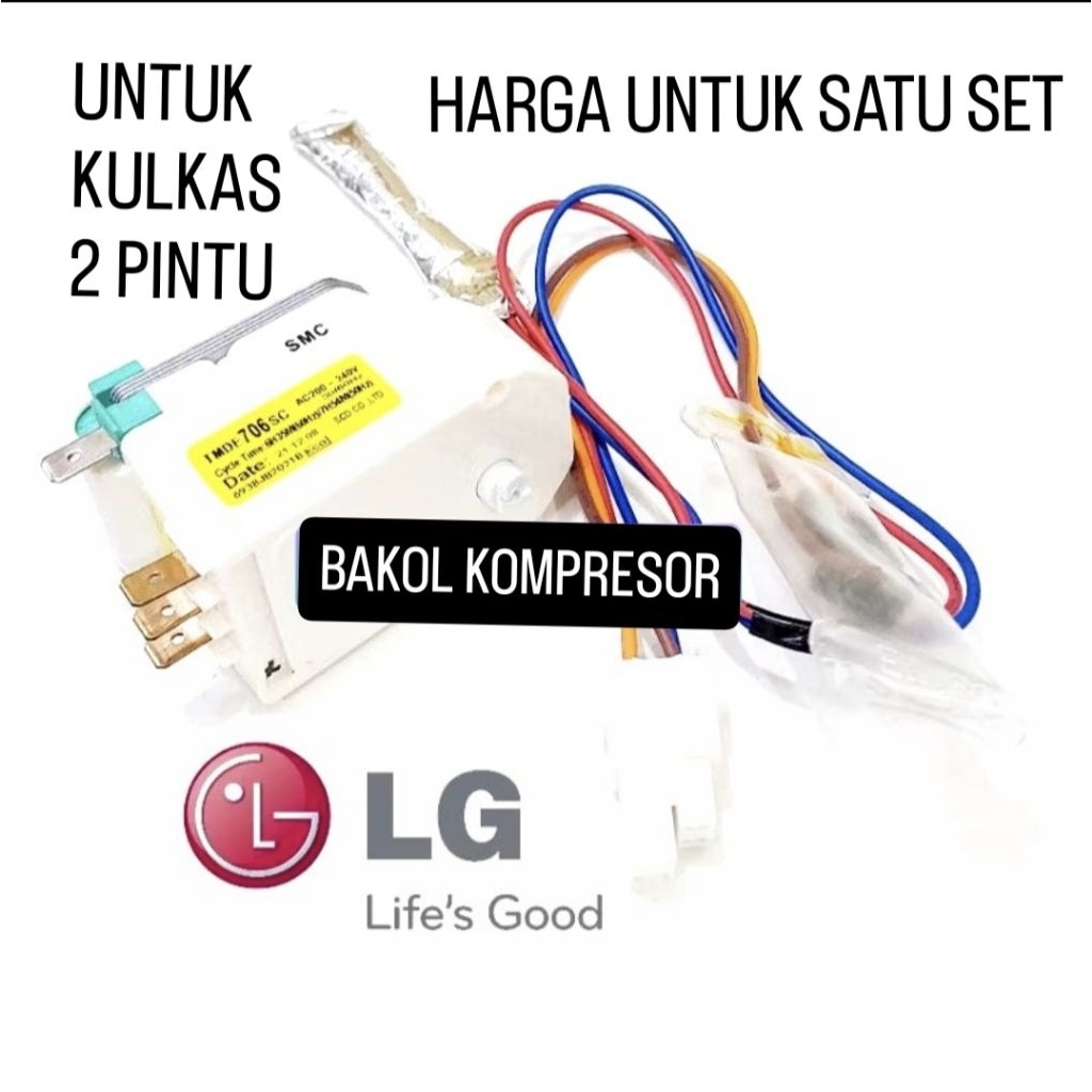 TIMER LG FUSE LG DEFROST SATU SET ORI KULKAS 2 PINTU