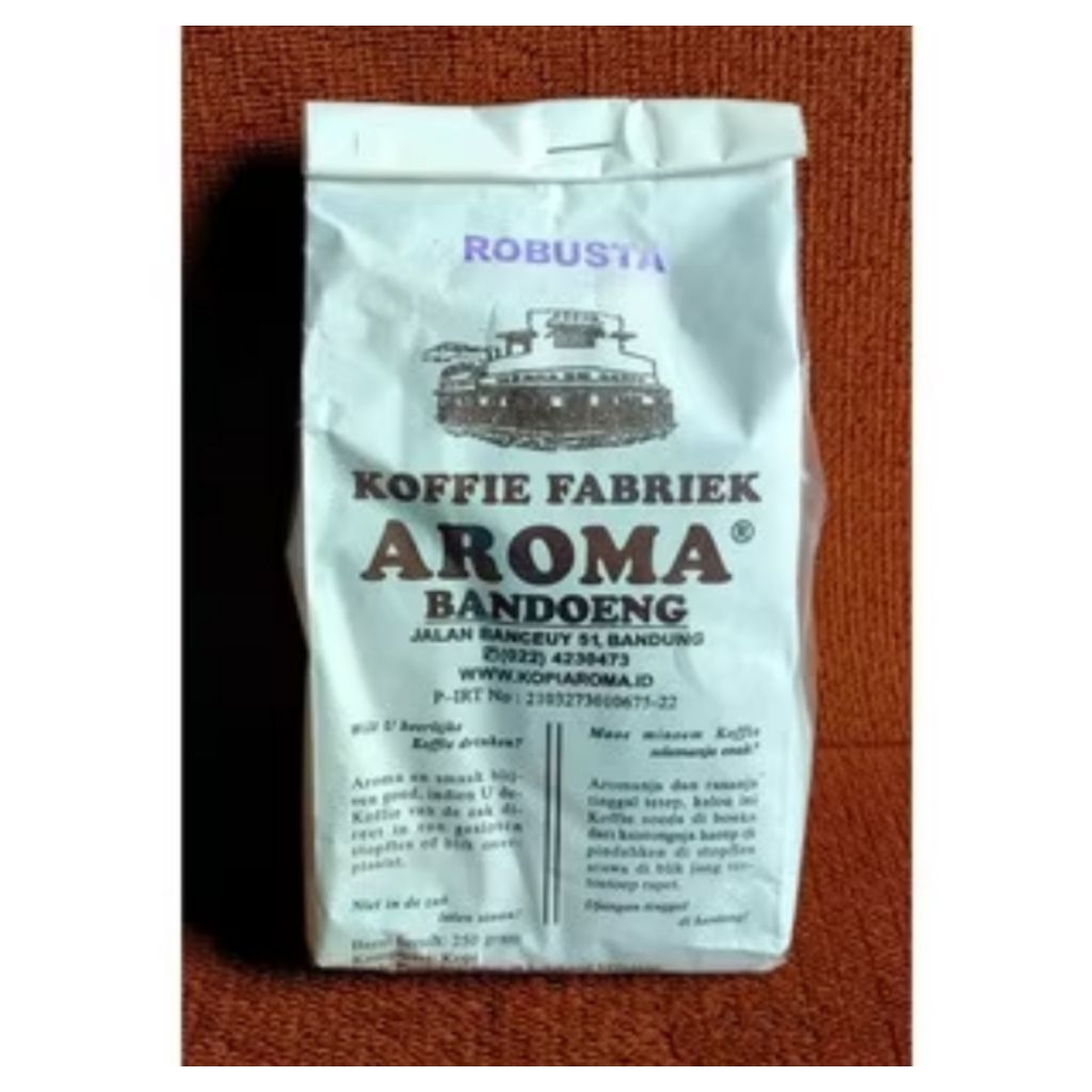 

KOPI AROMA BANDUNG ROBUSTA FRESH ASLI 250GR [MINIMAL ORDER 2 BUNGKUS]