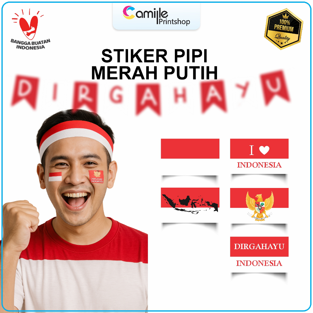 

Stiker Pipi Merah Putih, Stiker Bendera Indonesia, Stiker Kemerdekaan, Stiker Agustusan Isi 100 Pcs