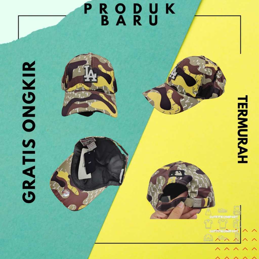 C-349 Topi Baseball MLB LA Swamp Monogram Ball Cap Yellow