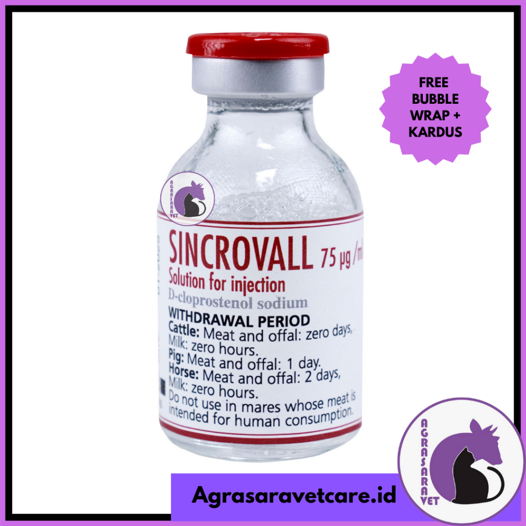 Sincrovall 20 Ml (Pgf 75mg) -  Like Synchromate Lutalyse Lutaprost Juramate