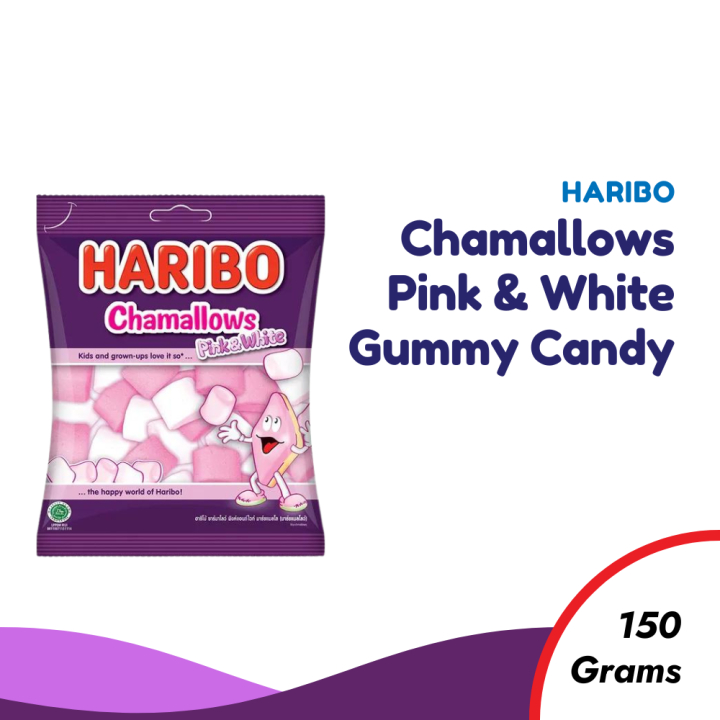 

[oddsolshop] pekanbaru/Haribo Chamallows Pink & White Candy 150GR Permen Marshmallow Pink Putih