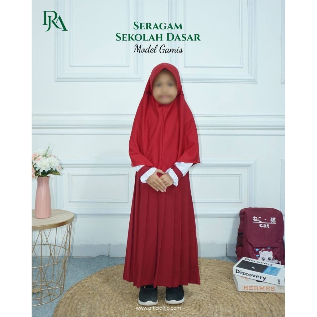 ORIGINAL GAMIS SERAGAM SEKOLAH SD MERAH PUTIH/GAMIS SERAGAM SEKOLAH SD SYAR'I