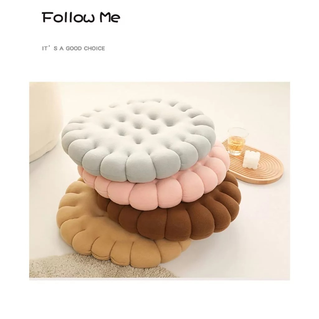 Bantal Alas Duduk Kursi Sofa Dan Lesehan Bantal Biskuit Motif Makanan Cushion Pillows Untuk Lesehan