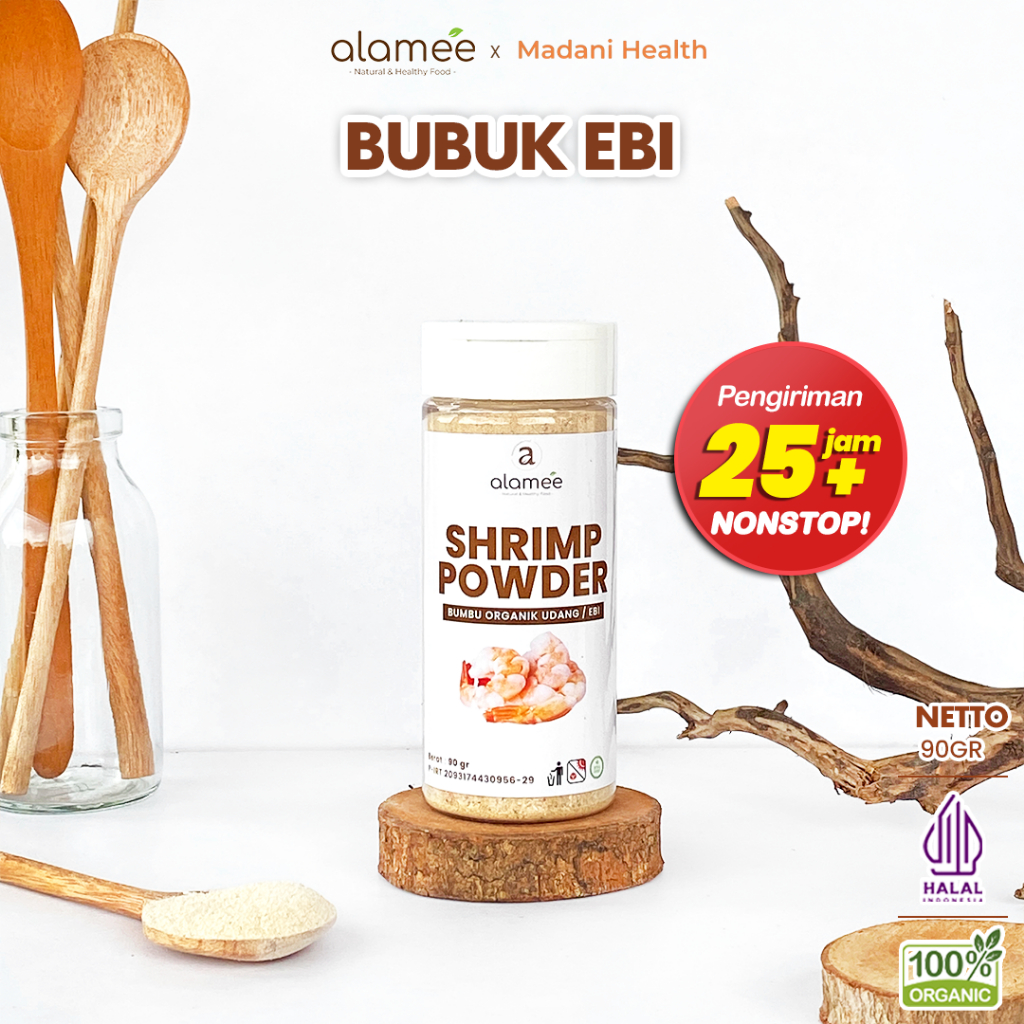 

ALAMEE Bubuk Ebi Halus Kering Udang Bumbu Dapur Organik Shrimp Powder Seasoning 90gr